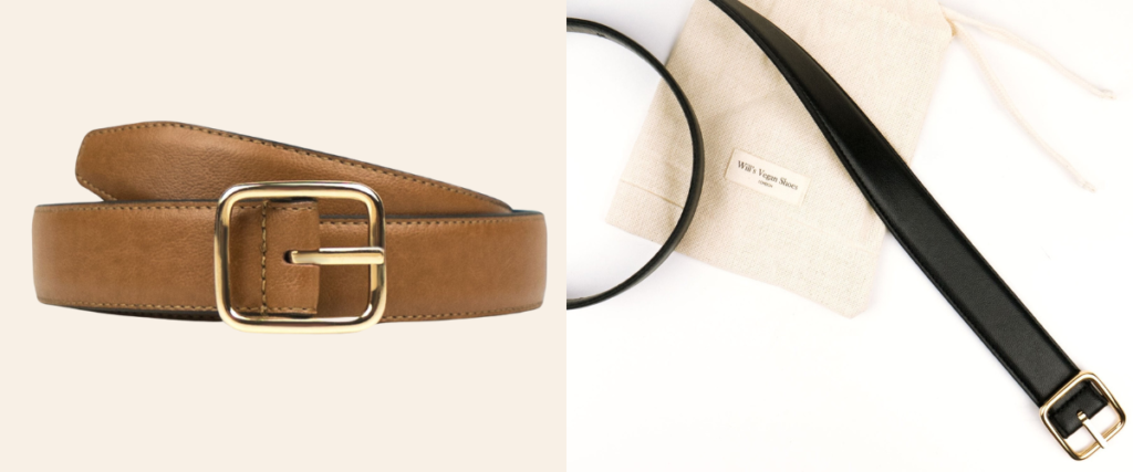 Vegan belts with hold hardware from Will's Vegan Store 