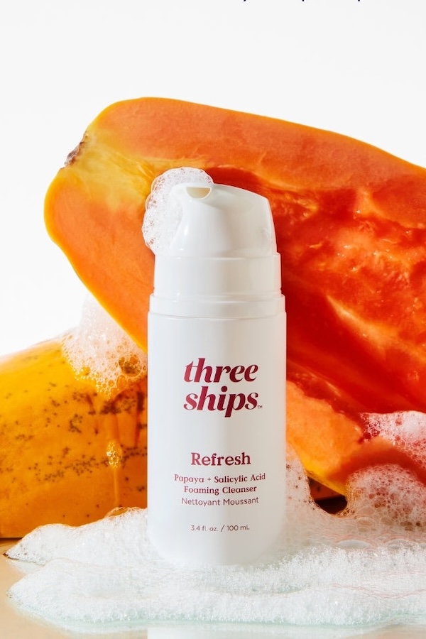 Three Ships natural face wash with papaya