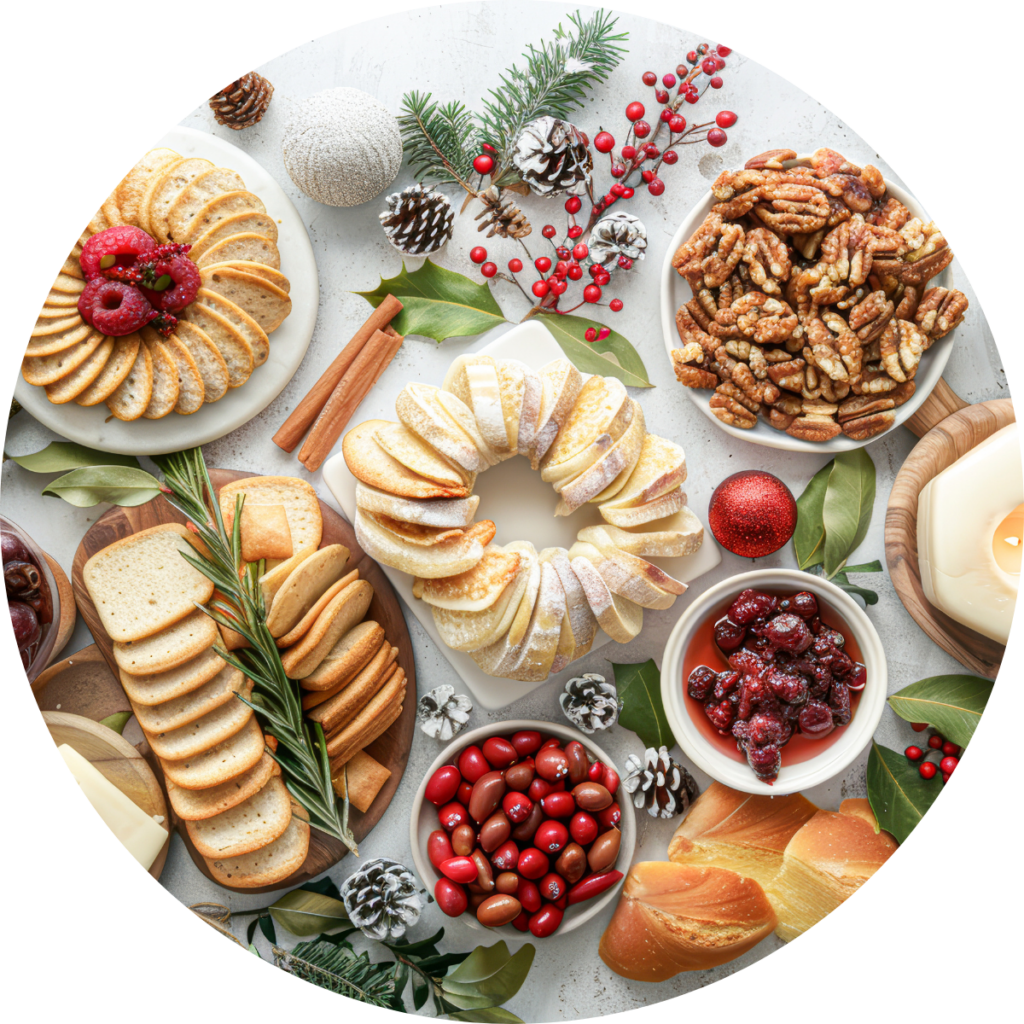 holiday vegan charcuterie board