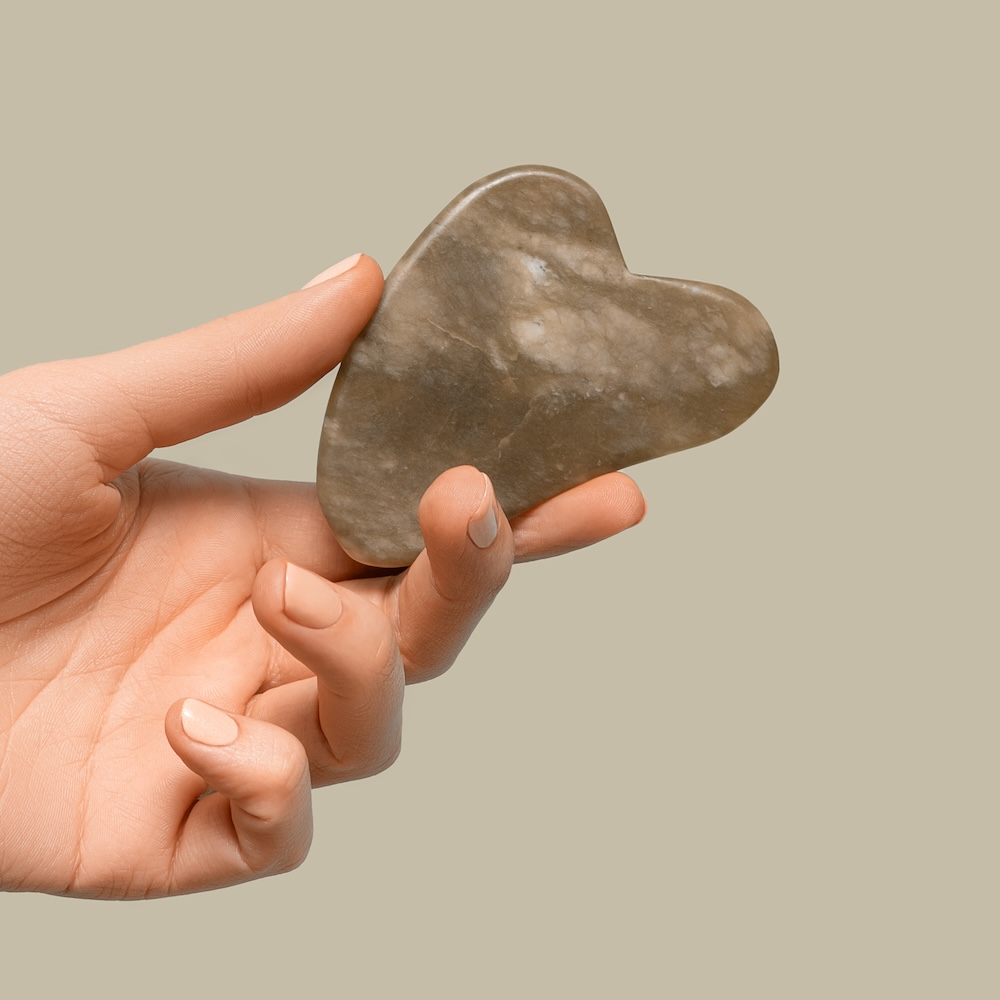 tools like gua sha as part of a simple skincare routine